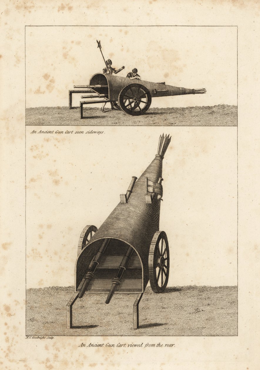 Ein antiker Geschützwagen, verwendet bei der Belagerung von Boulogne 1544 von Unbekannt