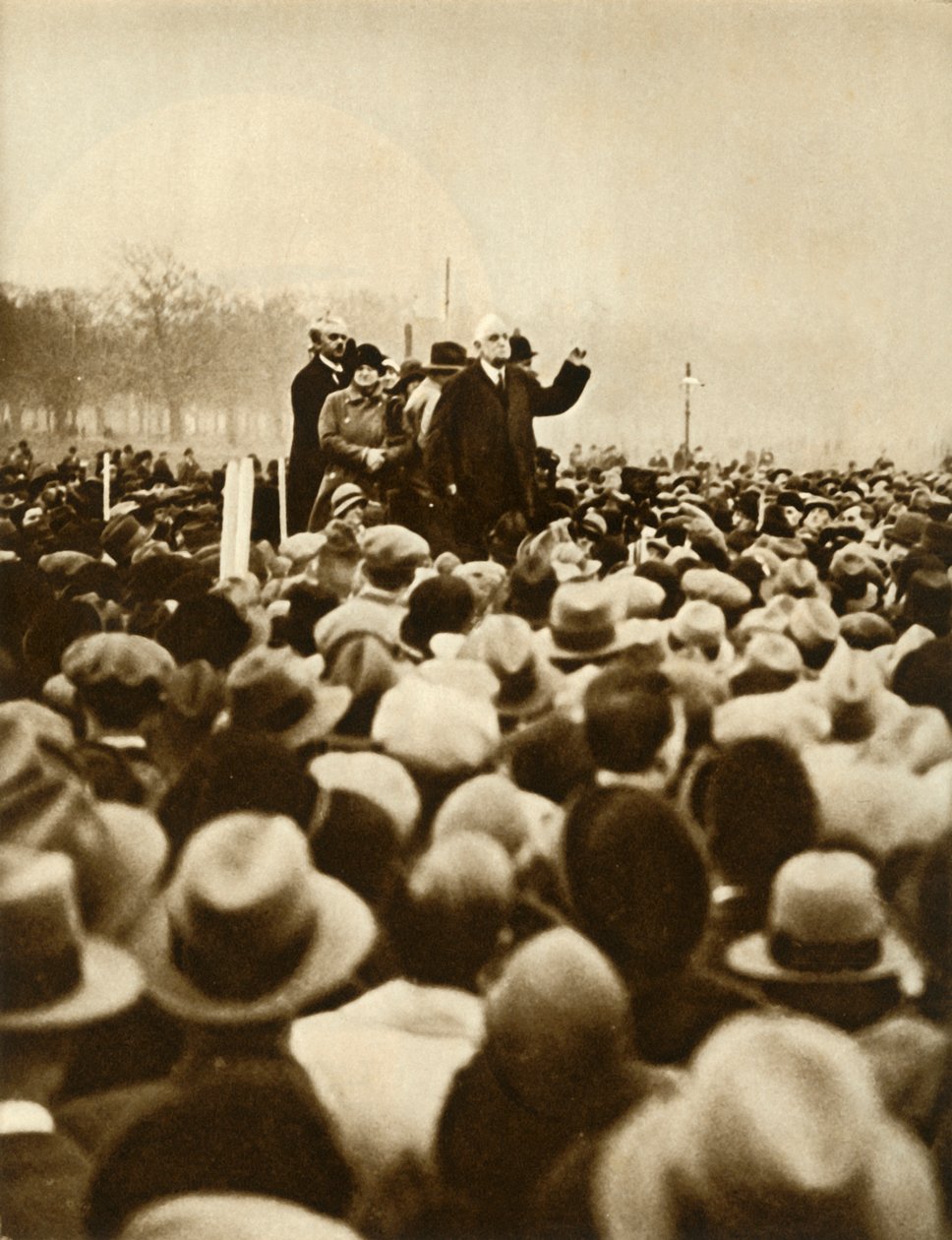 Anti-Regierungs-Demonstration, Hyde Park, London, 6. Februar 1933, 1935 von Unbekannt