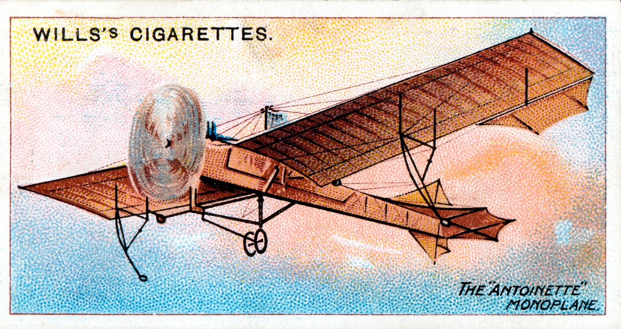 Antoinette-Eindecker des französischen Fliegers Hubert Latham, ca. 1910 von Unbekannt