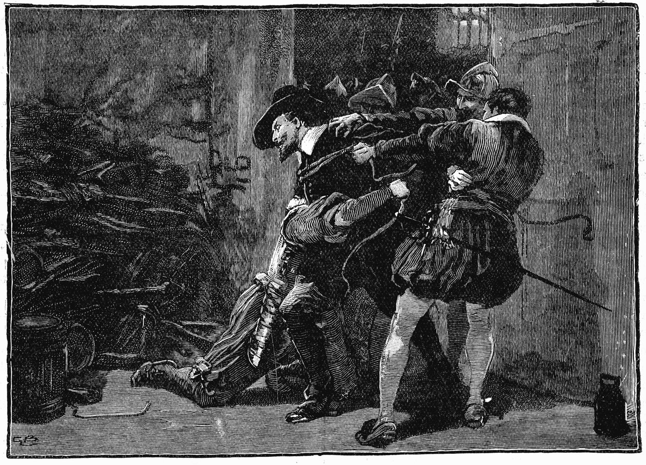 Verhaftung von Guy Fawkes in den Kellern des Parlaments, 1605 19. Jahrhundert von Unbekannt