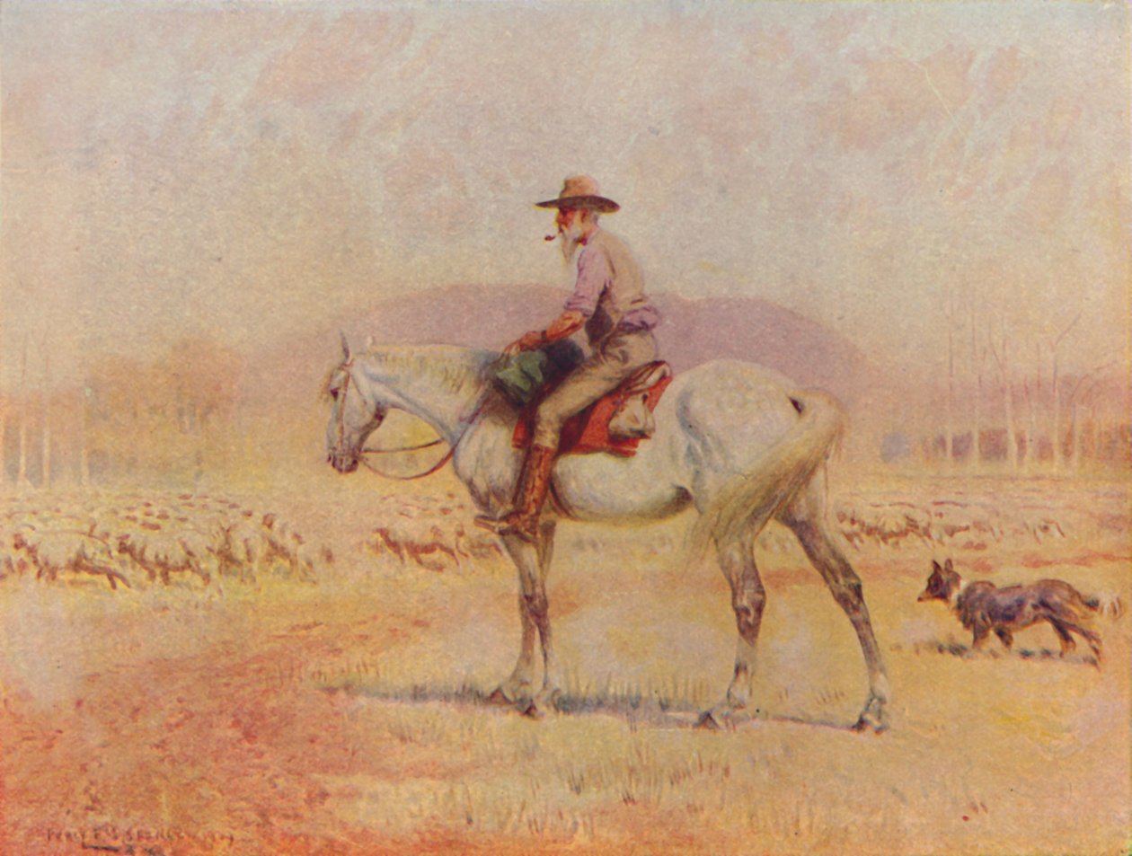 Australischer Schafzüchter, 1924 von Unbekannt