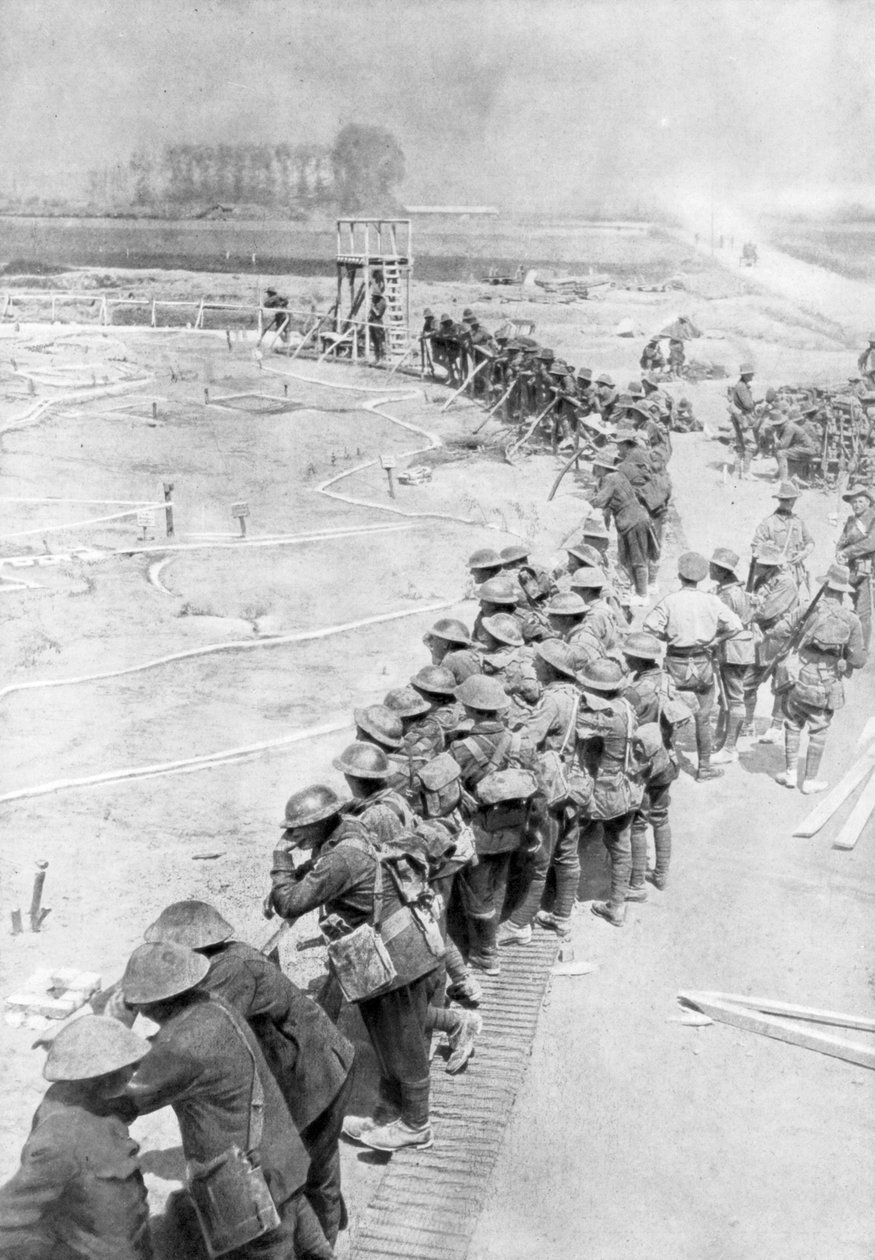 Australische Truppen am Tag vor der Schlacht von Messines, Belgien, 6. Juni 1917 von Unbekannt