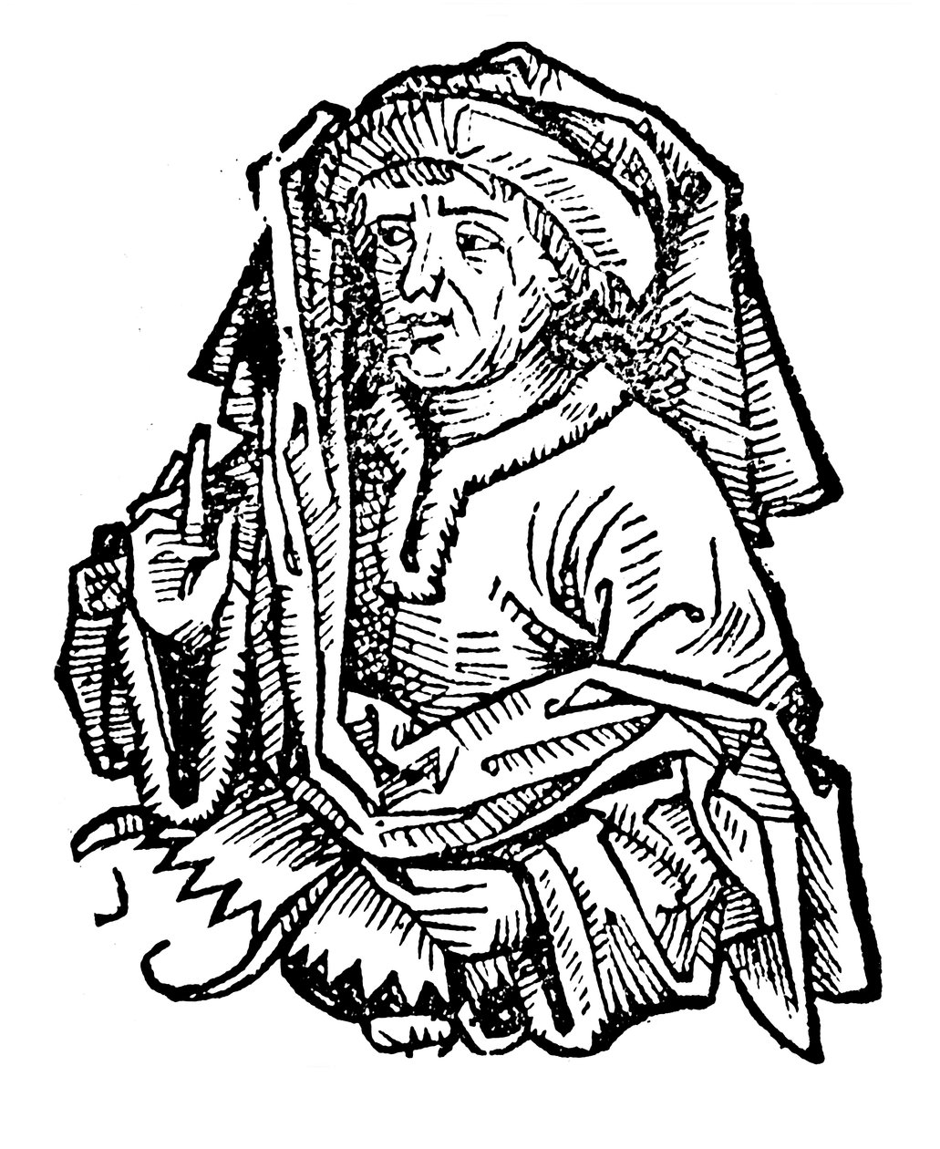 Averroes Ibn Rushd 1126-1198, bedeutender mittelalterlicher islamischer Philosoph, 1493 von Unbekannt