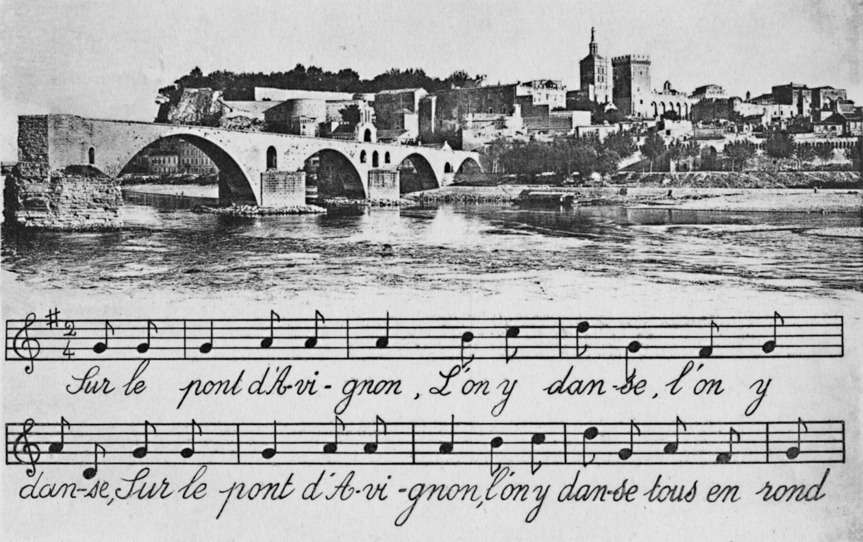Avignon - St-Benezet-Brücke, um 1925 von Unbekannt