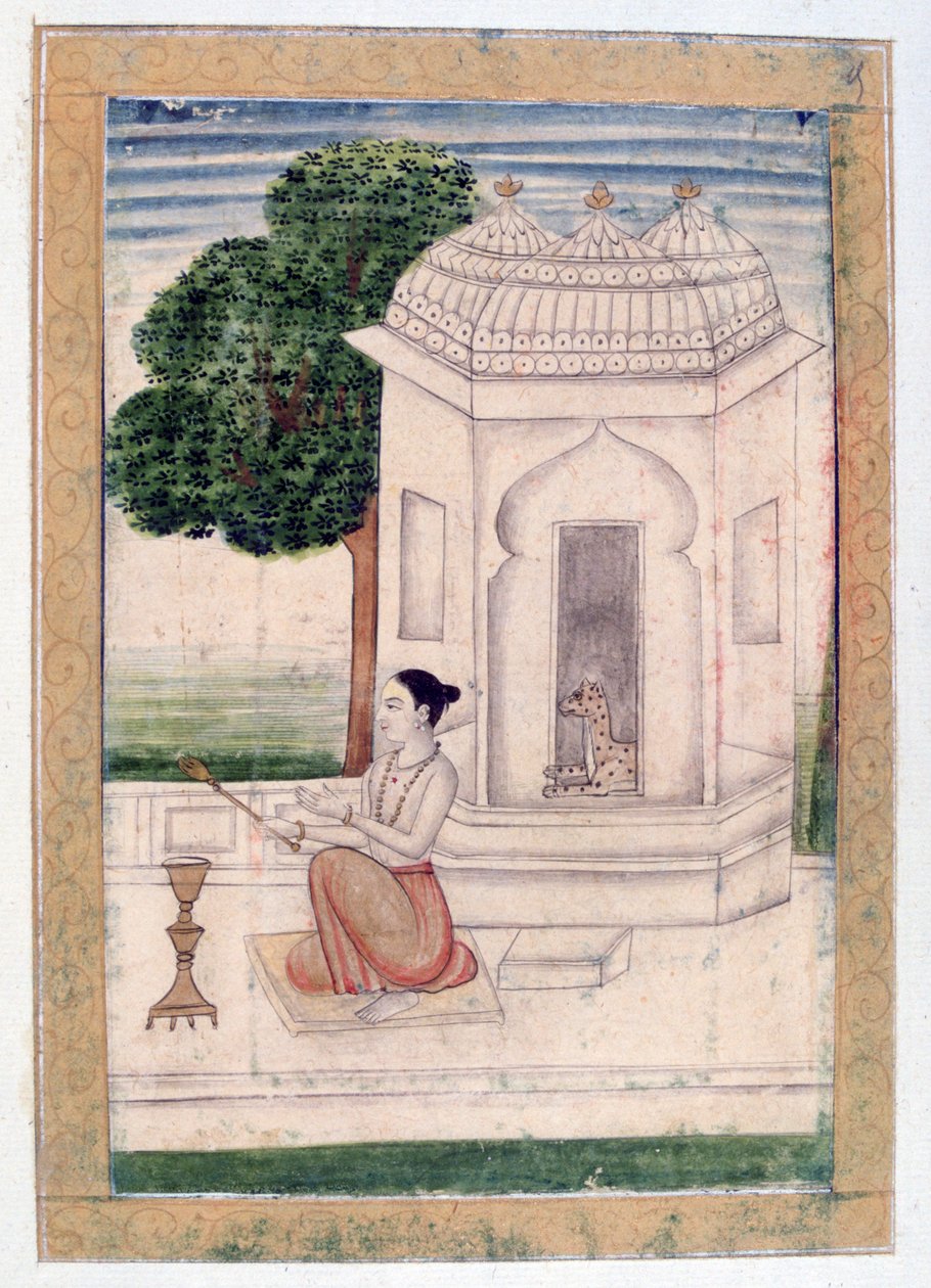 Bamgali Ragini, Ragamala Album, Schule von Rajasthan, 19. Jahrhundert von Unbekannt
