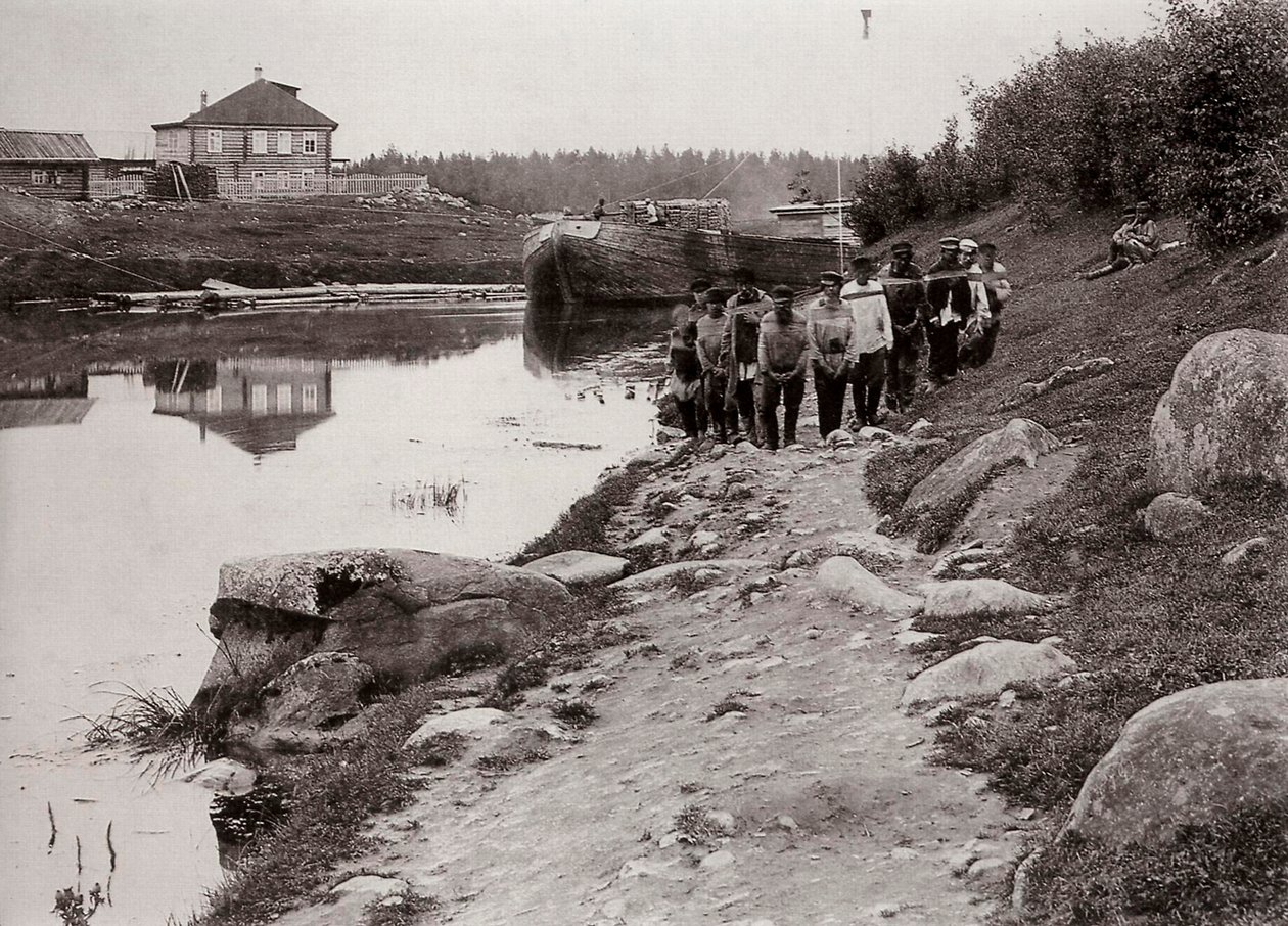 Treidler an der Wolga, Russland, ca. 1895 von Unbekannt