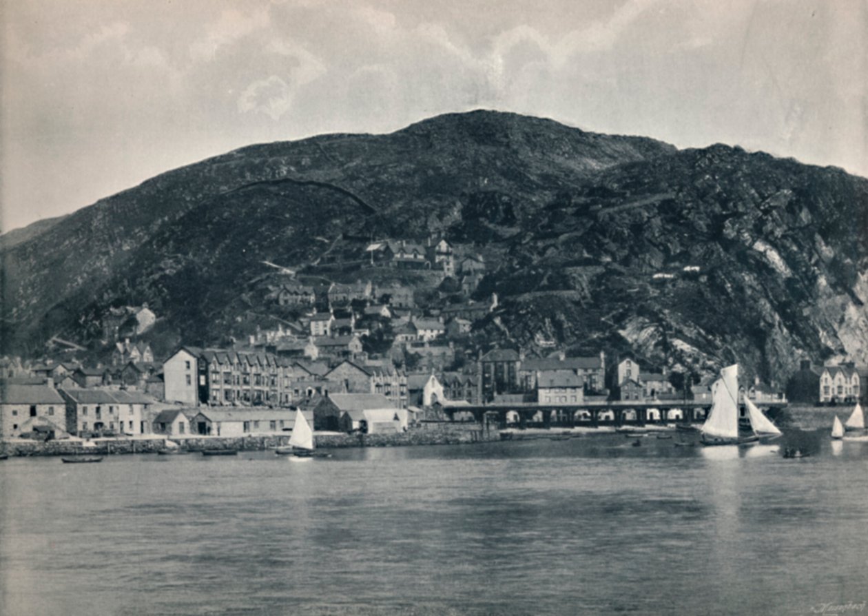 Barmouth - Blick vom Mawddach, zeigt Höhen, 1895 von Unbekannt