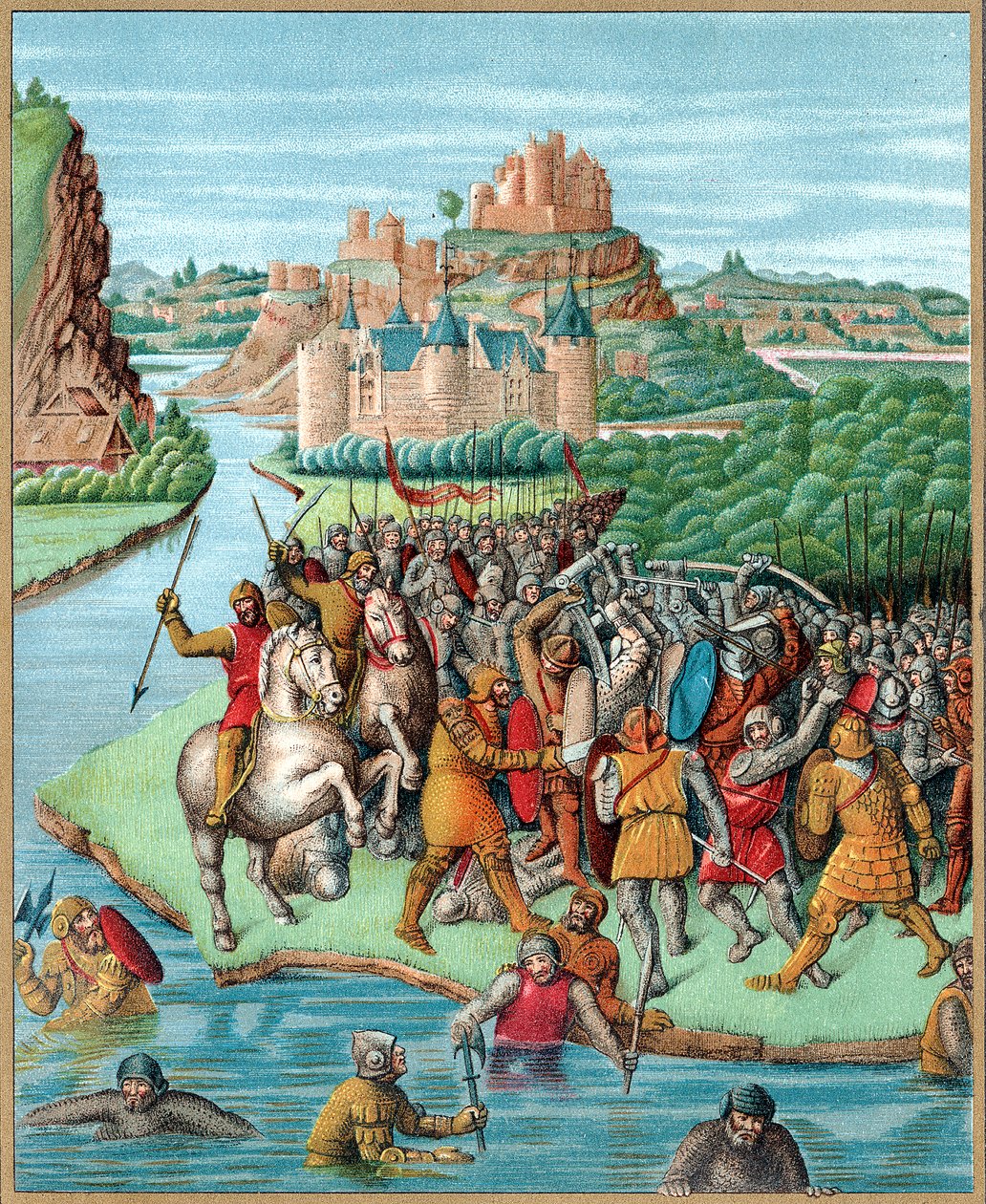 Schlacht zwischen Bacchides und Jonathan, Makkabäeraufstand, 160 v. Chr., 19. Jahrhundert von Unbekannt