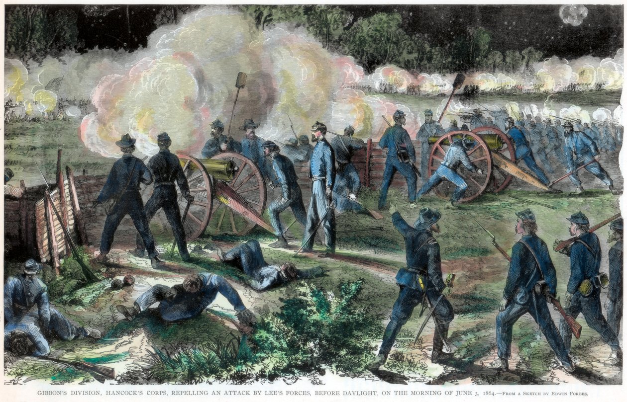 Schlacht von Cold Harbor, Virginia, Amerikanischer Bürgerkrieg, 3. Juni 1864 von Unbekannt