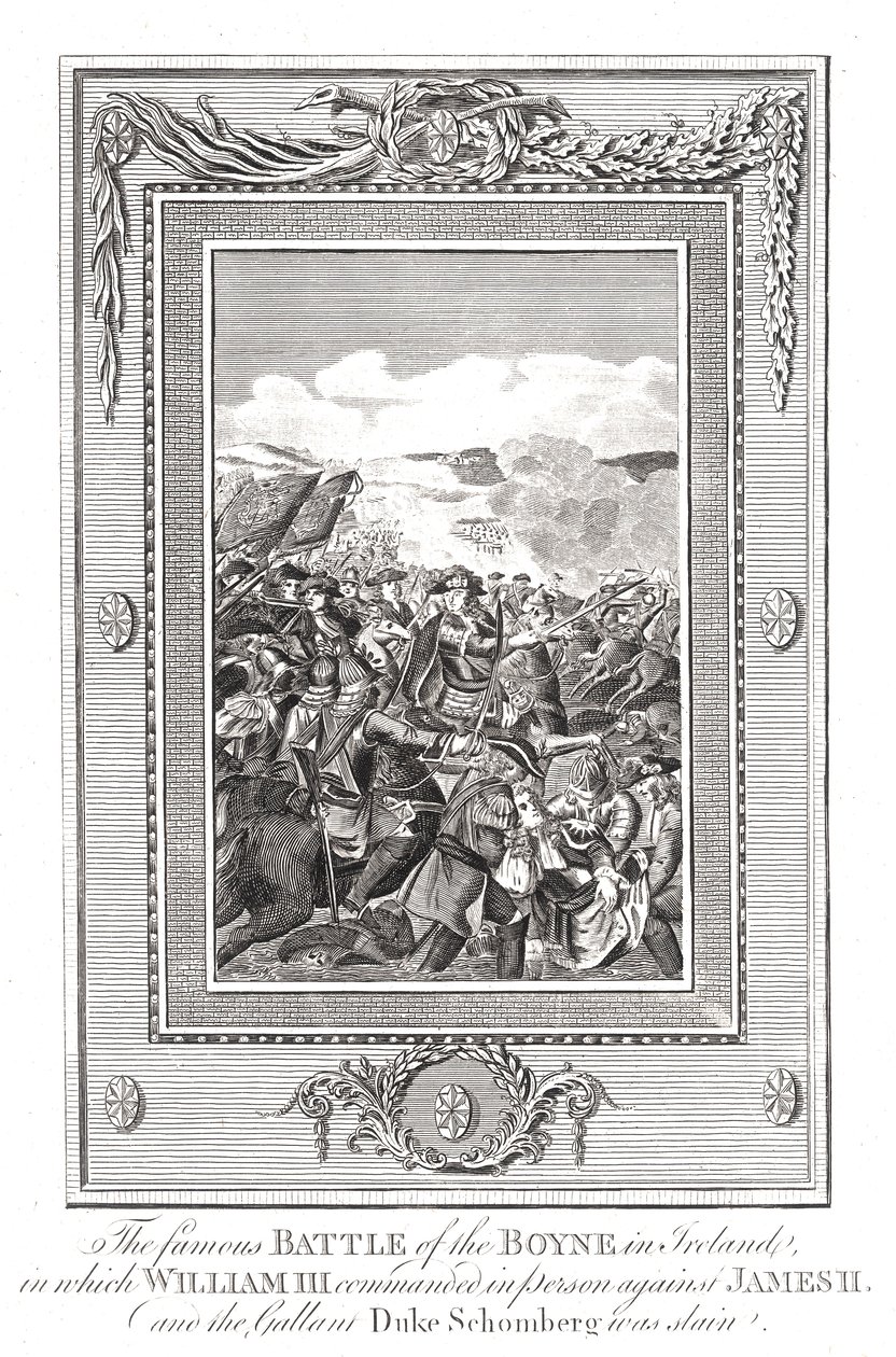 Schlacht am Boyne, 1690 von Unbekannt