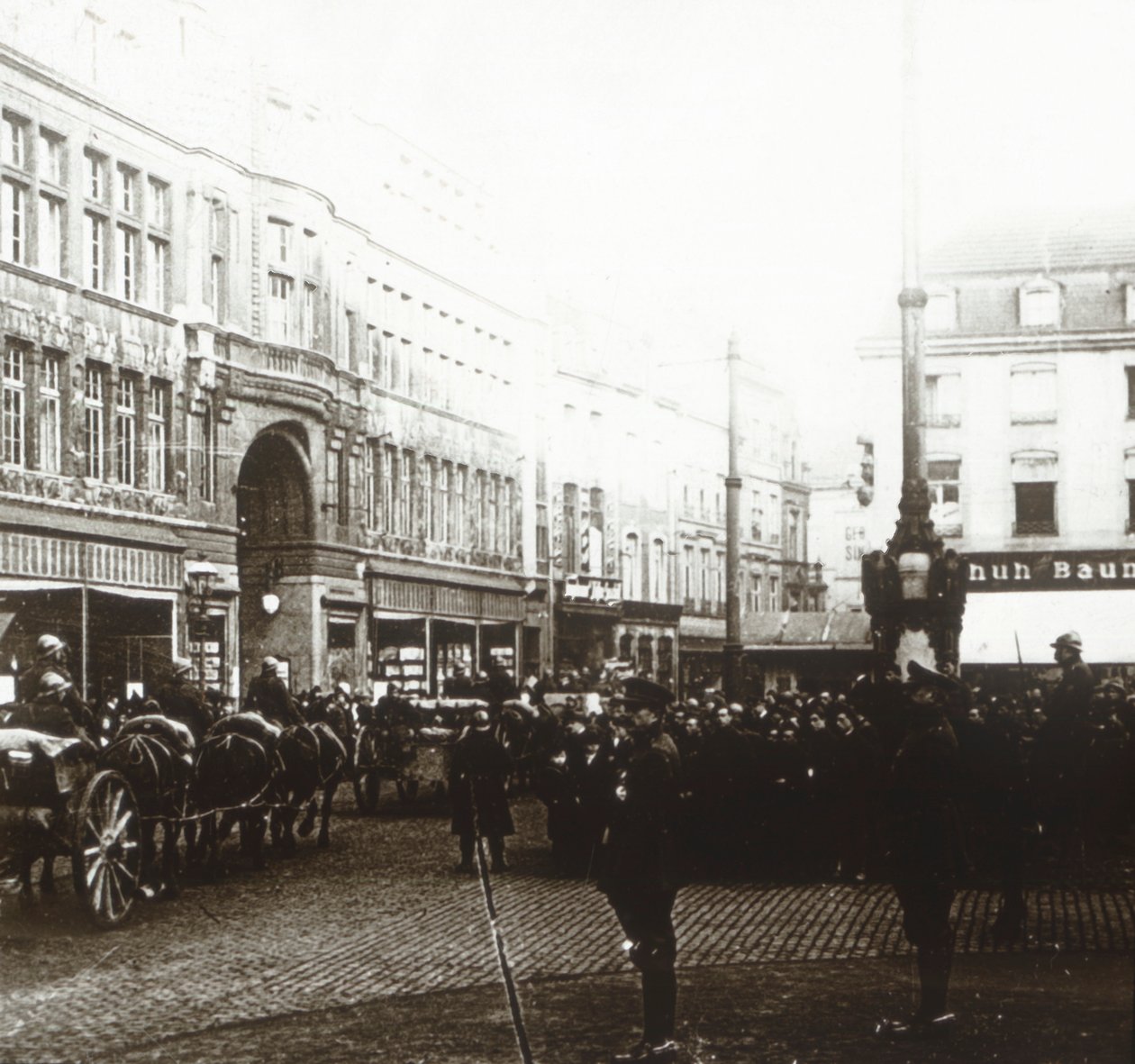 Belgische Truppen, Aachen, Deutschland, um 1914-1918 von Unbekannt