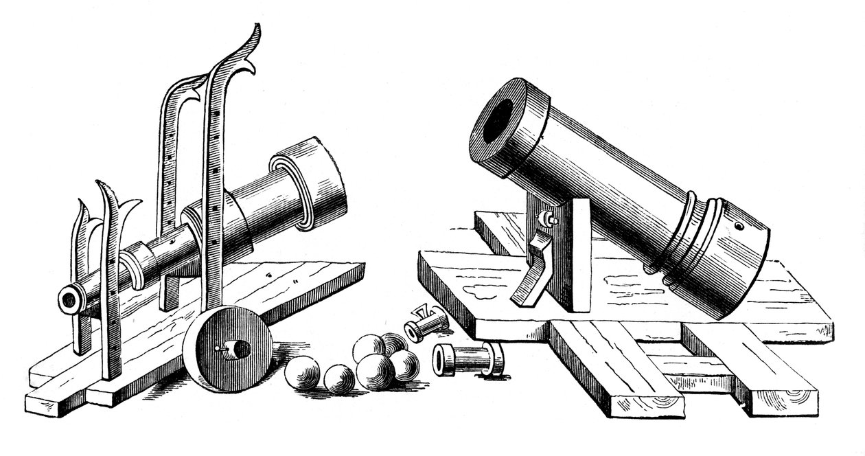 Bombarden auf festen und rollenden Lafetten, 1870 von Unbekannt