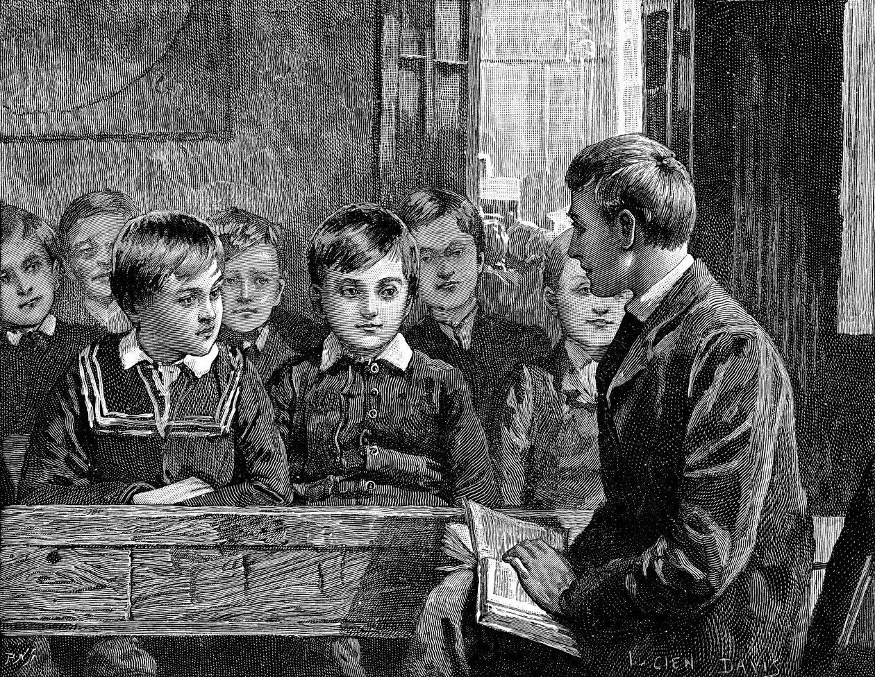 Jungenklasse in einer amerikanischen Sonntagsschule, 1890 von Unbekannt
