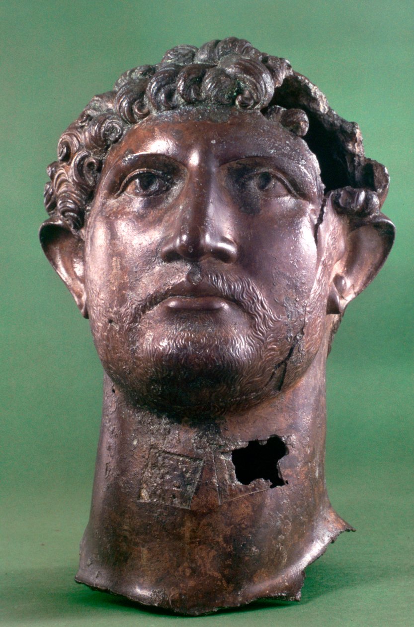 Bronzekopf des Kaisers Hadrian, 2. Jahrhundert n. Chr. von Unbekannt