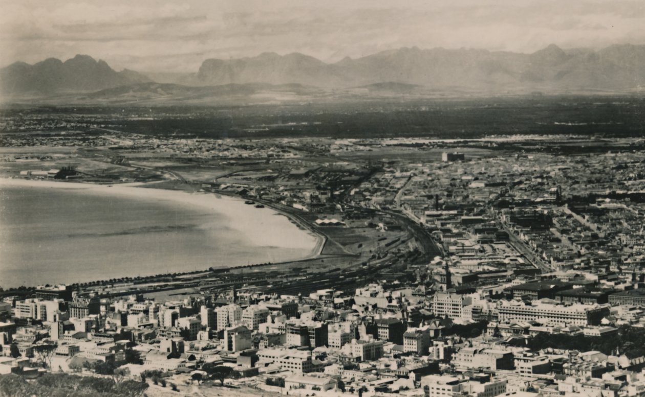 Kapstadt - Tafelbucht mit Stellenbosch und Hottentots-Holland-Bergen, Südafrika von Unbekannt