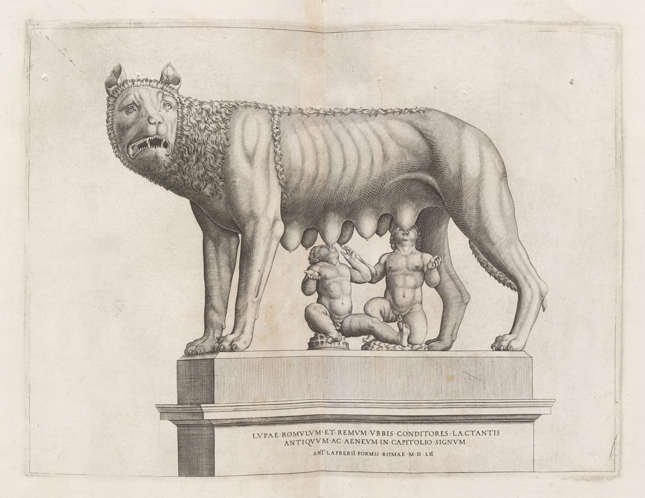 Kapitolinische Wölfin mit Romulus und Remus von Unbekannt