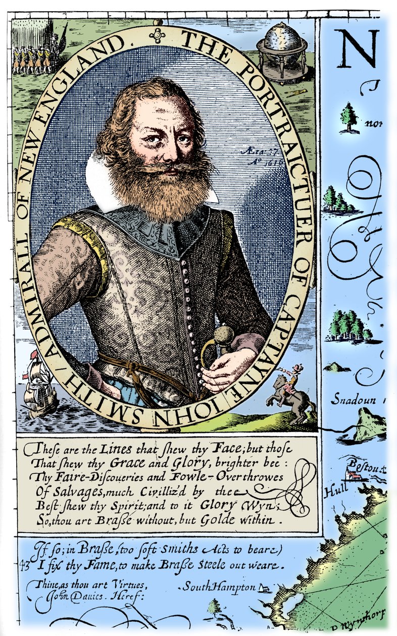 Kapitän John Smith, Virginia-Kolonist, 1624 von Unbekannt