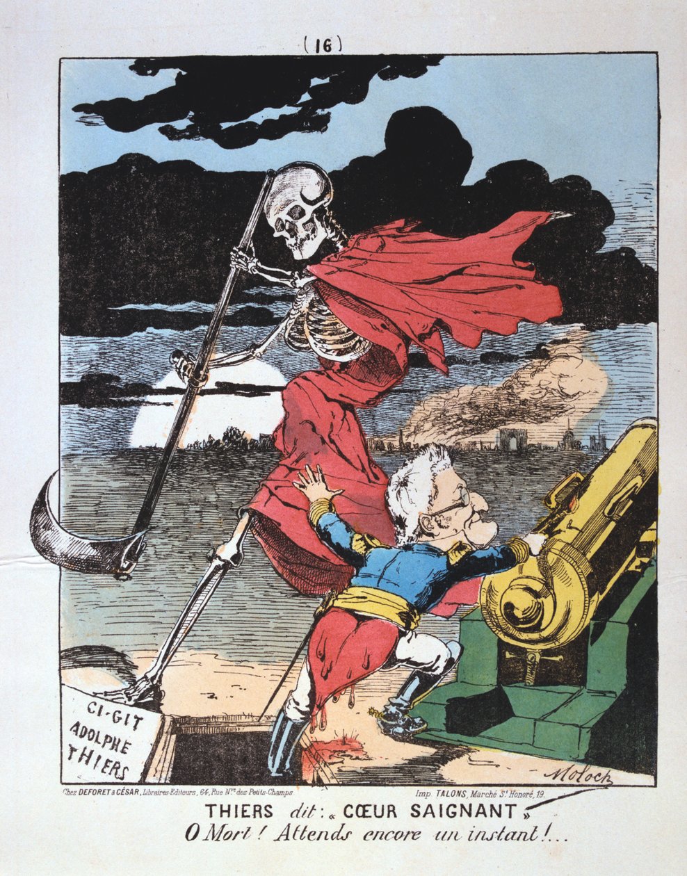 Karikatur gegen Adolphe Thiers, 1871 von Unbekannt