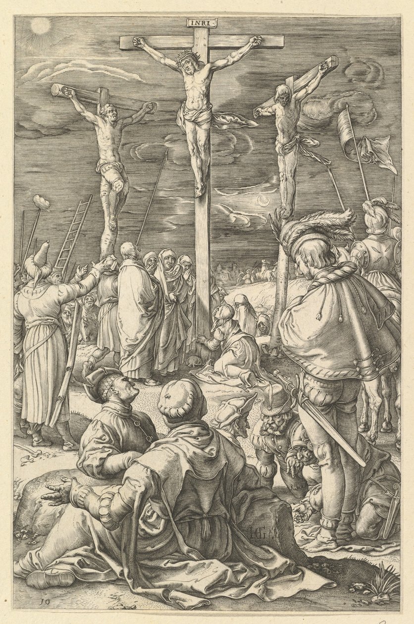 Christus am Kreuz, aus Die Passion Christi, ca. 1598-1617 von Unbekannt