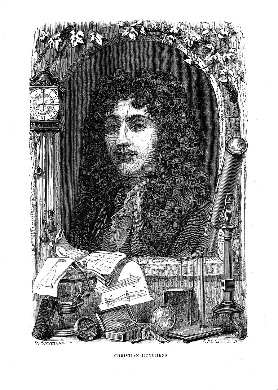 Christiaan Huygens 1629-1695, niederländischer Physiker, Mathematiker und Astronom, um 1870 von Unbekannt
