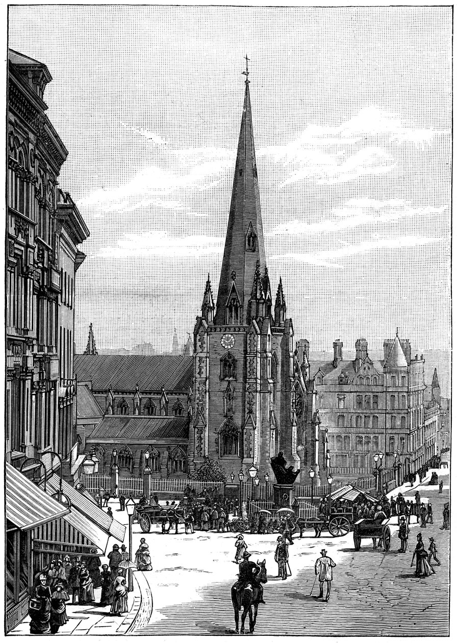Kirche St. Martin in the Bull Ring, Birmingham, West Midlands, 1887 von Unbekannt