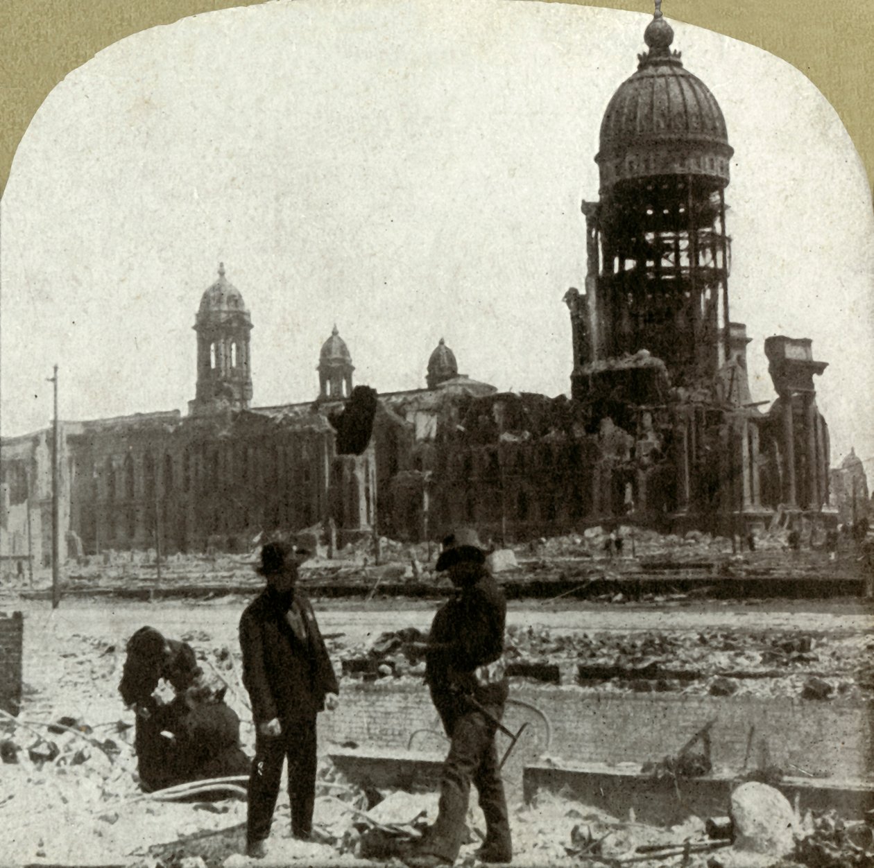 Rathaus von McAllister St. nach Nordosten blickend, 1906 von Unbekannt