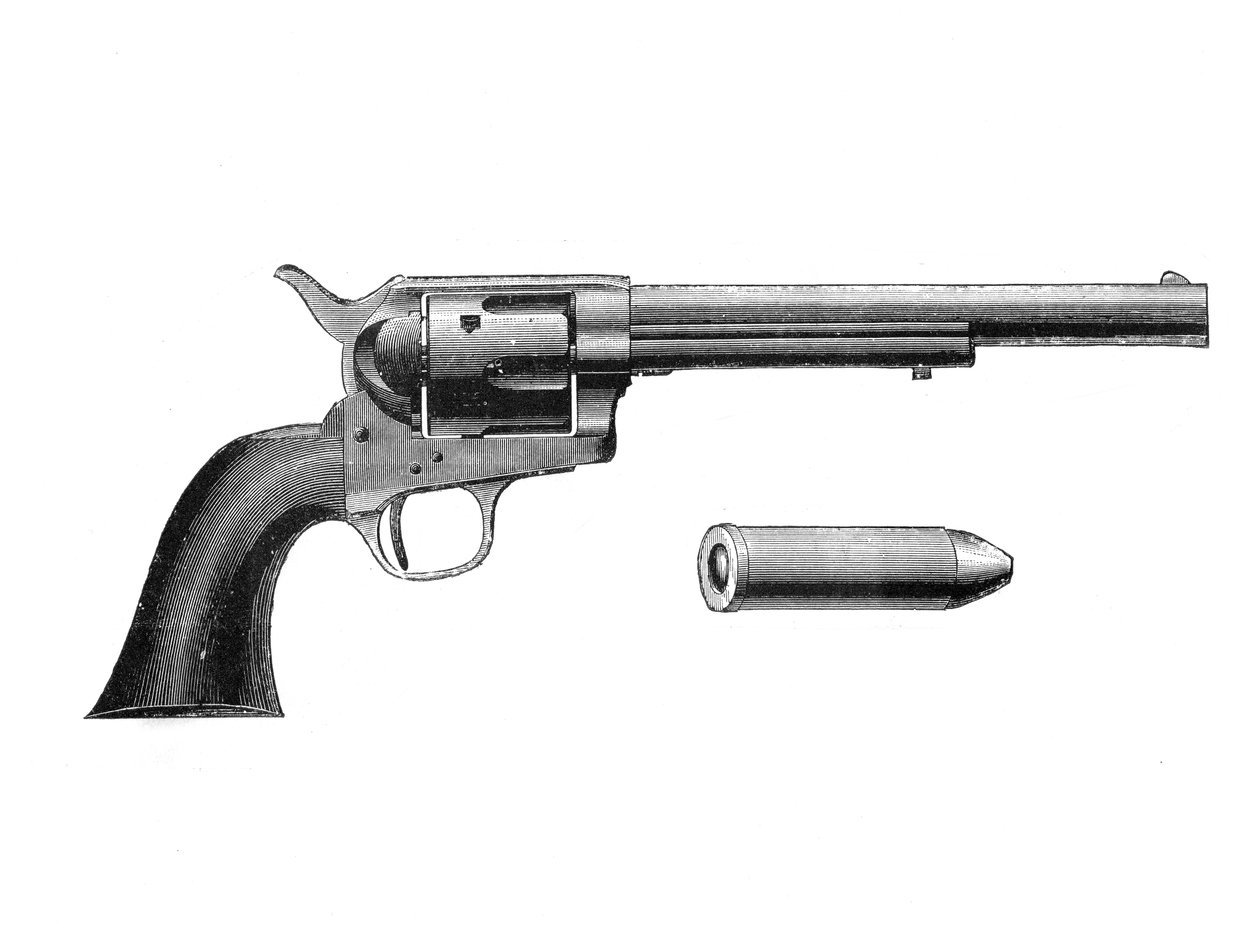 Colt Frontier Revolver, erfunden von Samuel Colt 1814-62, um 1890 von Unbekannt
