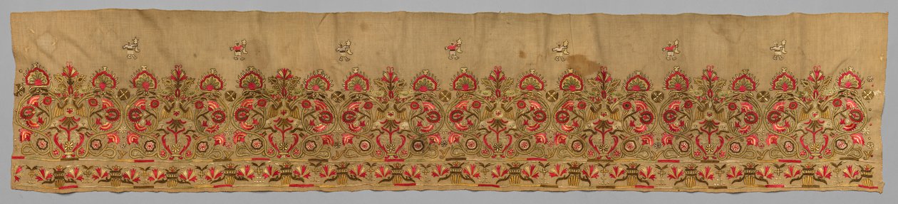 Kompletter Rocksaum, 1700er Jahre von Unbekannt