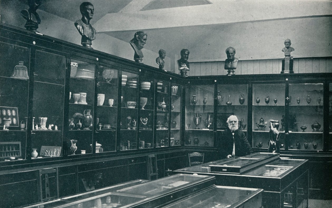 Eckansicht des Wedgwood-Museums an den alten Werken in Etruria, Staffordshire, ca. 1908 von Unbekannt