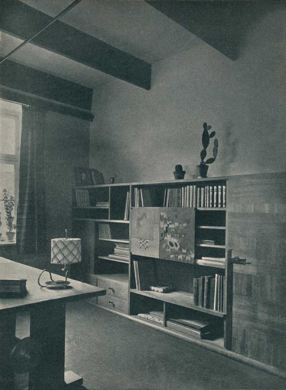 Ecke einer Bibliothek, entworfen von Hans Hartl von Unbekannt