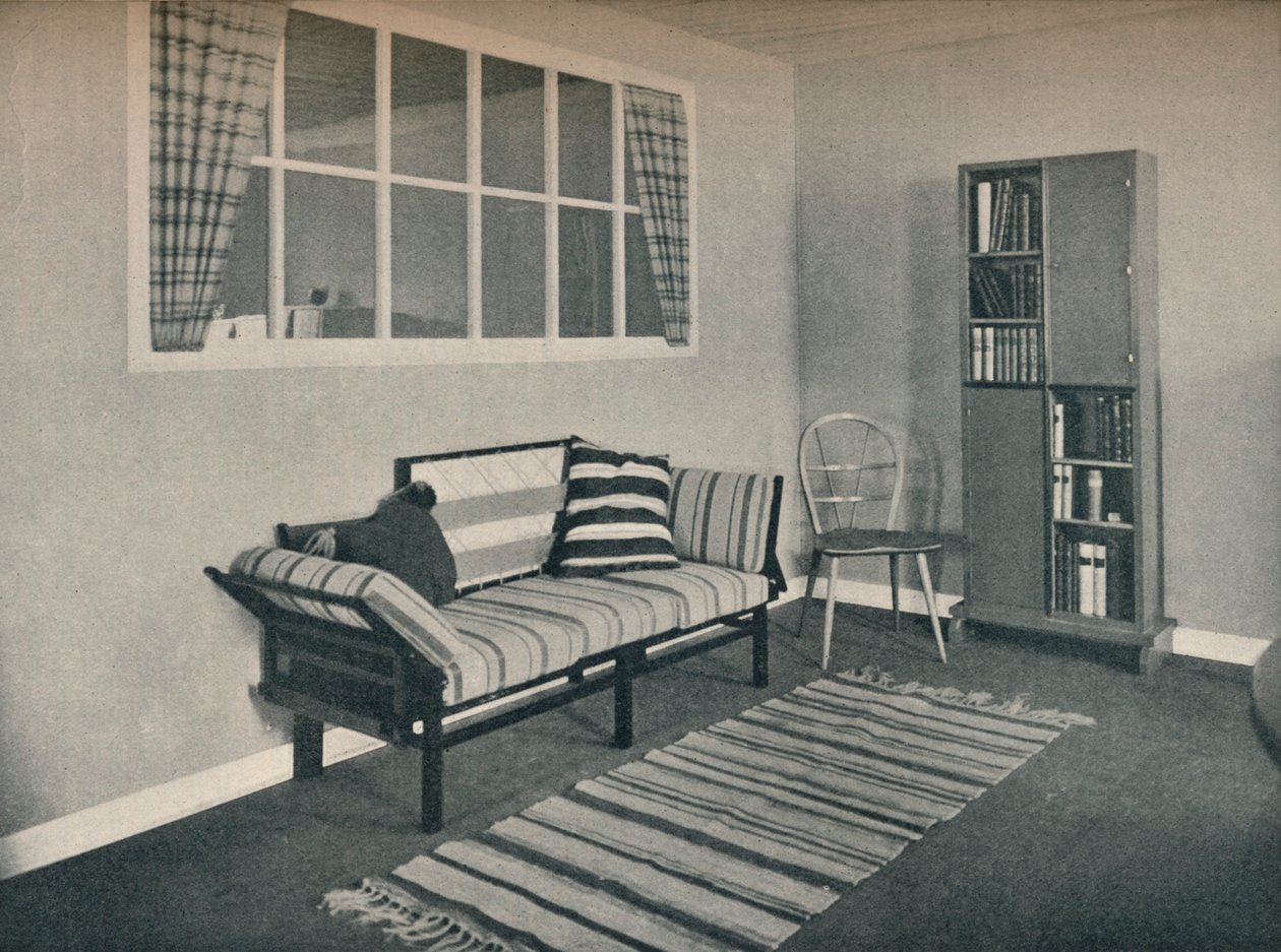 Ecke des Wohnzimmers, entworfen von Prof. Karl Pullich, 1928 von Unbekannt