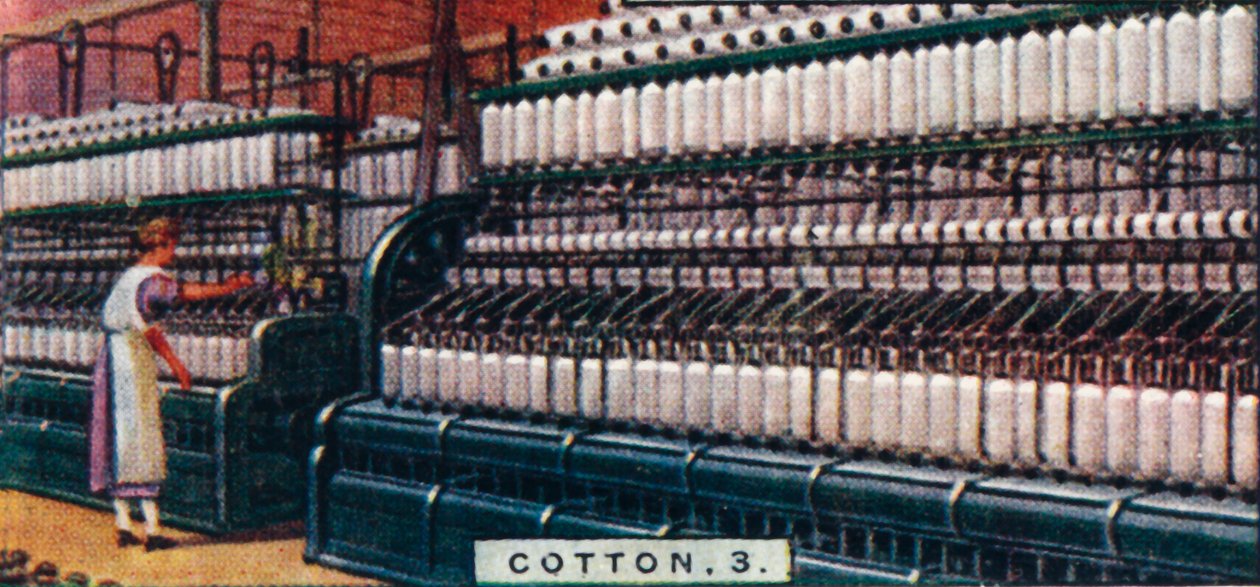 Baumwolle, 3. - Spinnmaschine, Lancashire, 1928 von Unbekannt