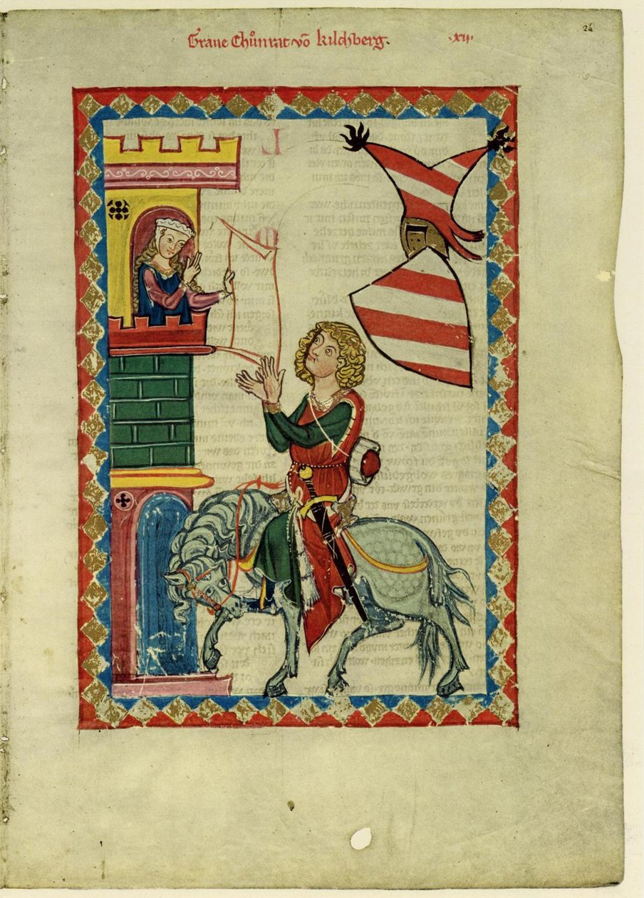 Graf Konrad von Kirchberg aus dem Codex Manesse, zwischen 1305 und 1340 von Unbekannt