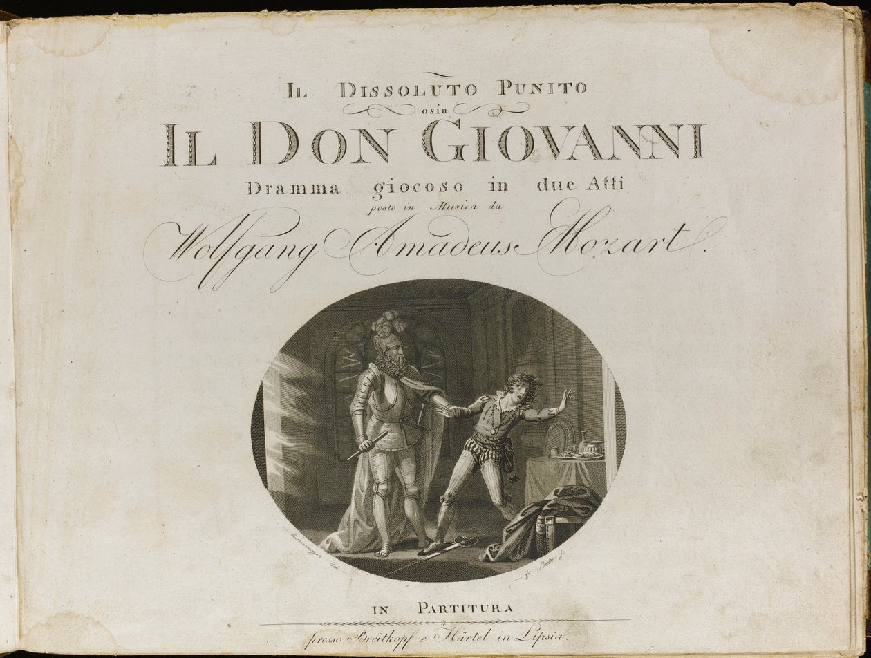 Titelblatt der Partitur der Oper Don Giovanni von Wolfgang Amadeus Mozart, 1801 von Unbekannt