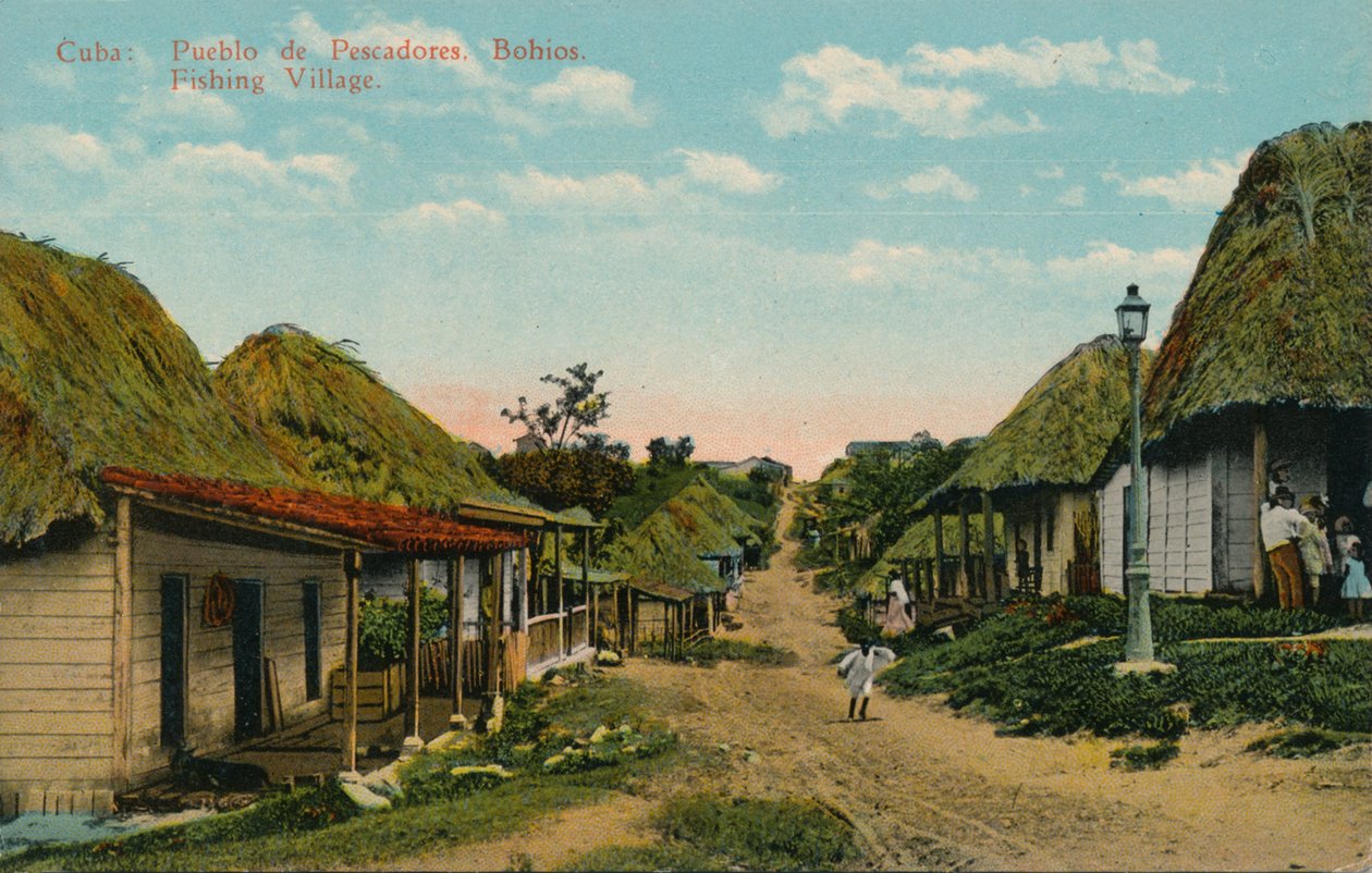 Kuba: Pueblo de Pescadores. Bohios. Fischerdorf, 1919 von Unbekannt