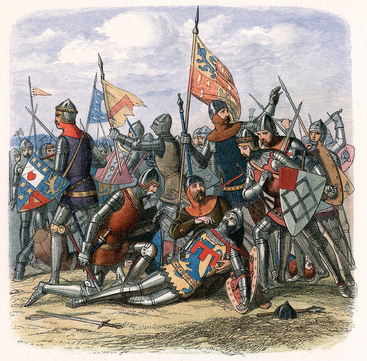 Tod von Henry Percy Harry Hotspur in der Schlacht von Shrewsbury, 21. Juli 1403, ca. 1860 von Unbekannt