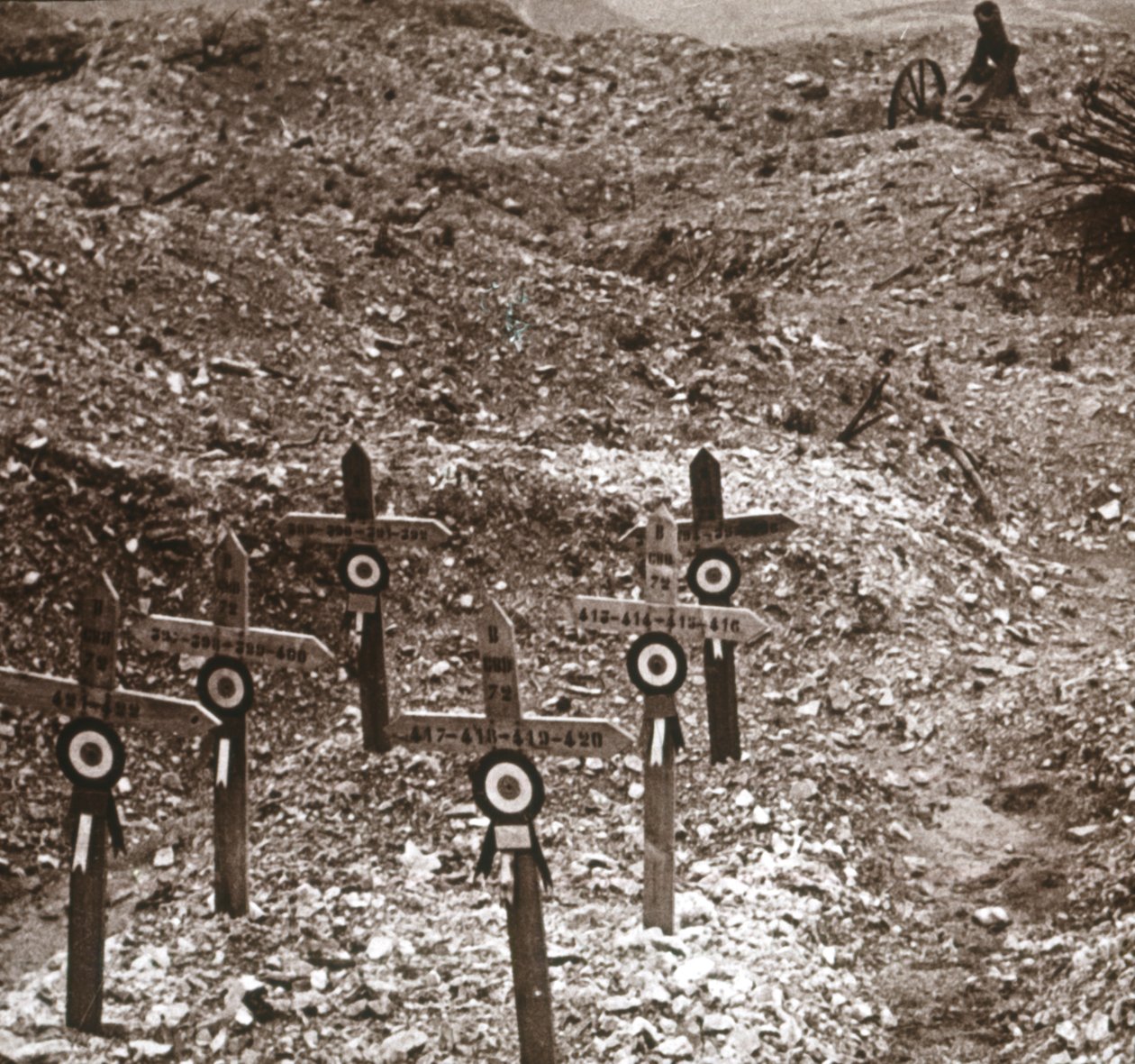 Zerstörte Batterie, Fort Vaux, Nordfrankreich, um 1914-1918 von Unbekannt