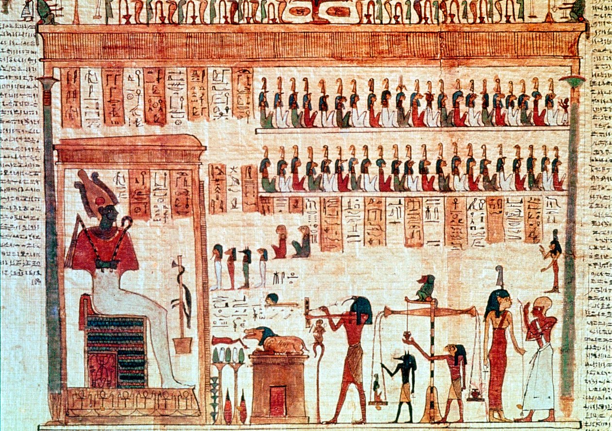 Detail aus einer Totenbuchrolle, altägyptisch, ptolemäische Zeit, 332-30 v. Chr. von Unbekannt