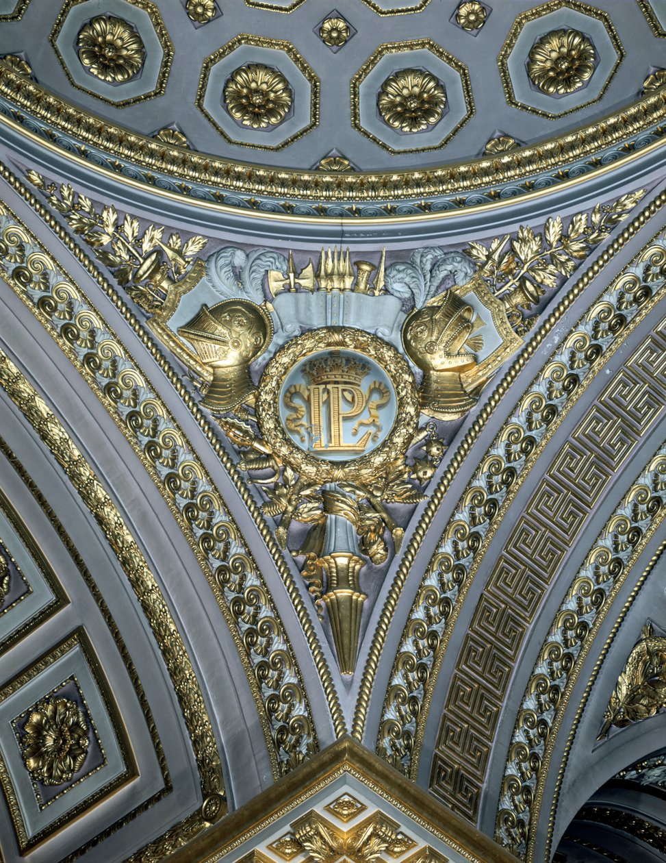 Detail eines Pendentifs in einer Kuppel, Galerie des Batailles, Schloss Versailles, Frankreich von Unbekannt