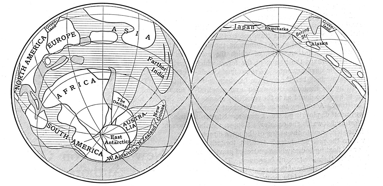 Diagramm der Erde während der Karbonzeit, 1922 von Unbekannt