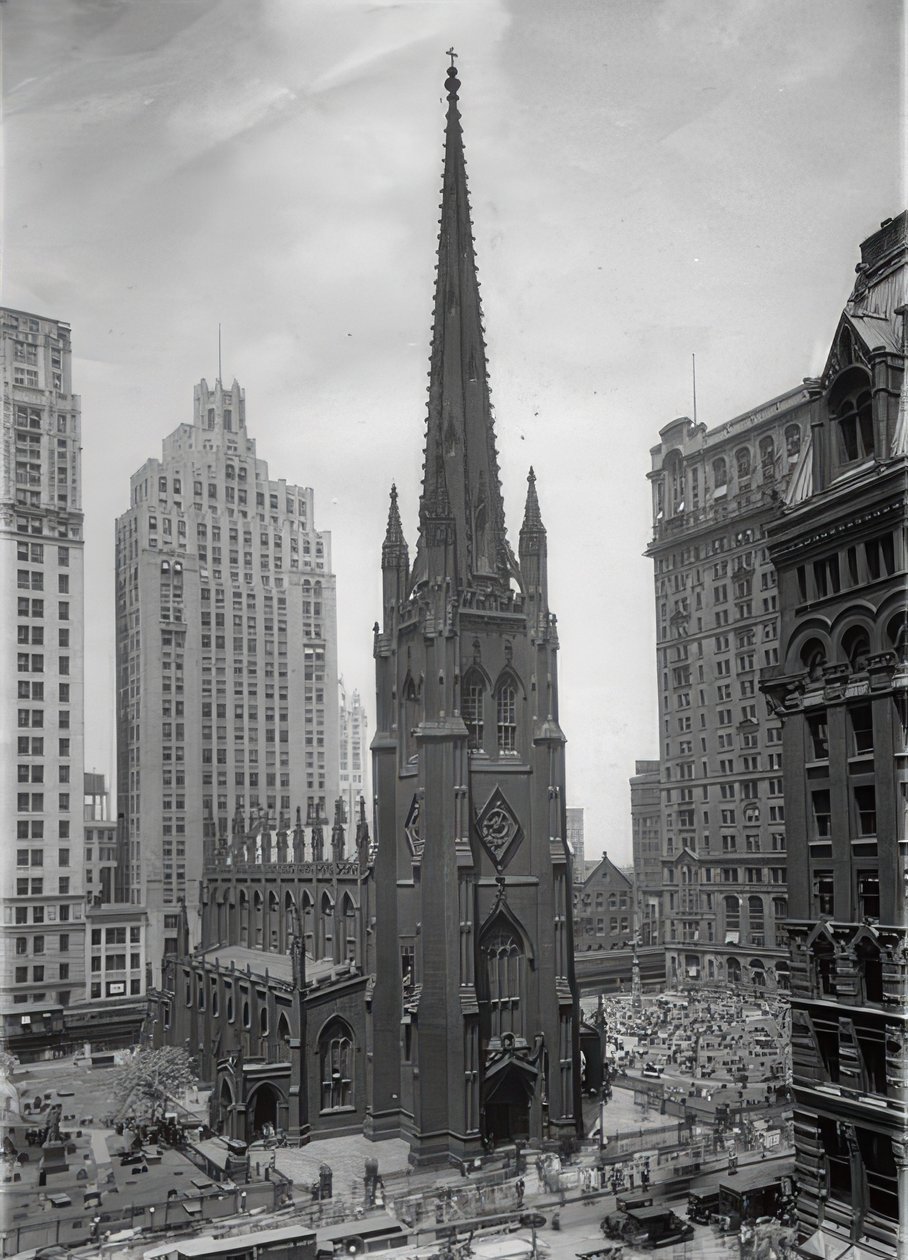 Die Trinity Church in New York von Unbekannt
