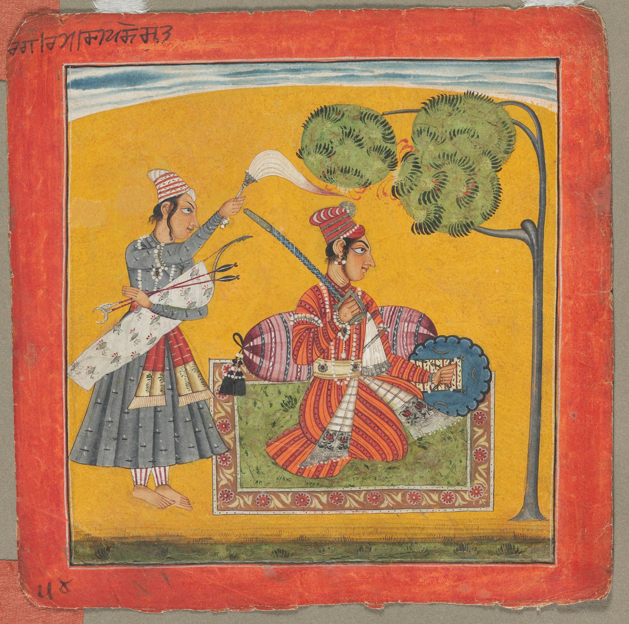 Dipak Raga, eine der sechsunddreißig Melodien Ragamala: Personifizierung der Liebe, um 1690 von Unbekannt