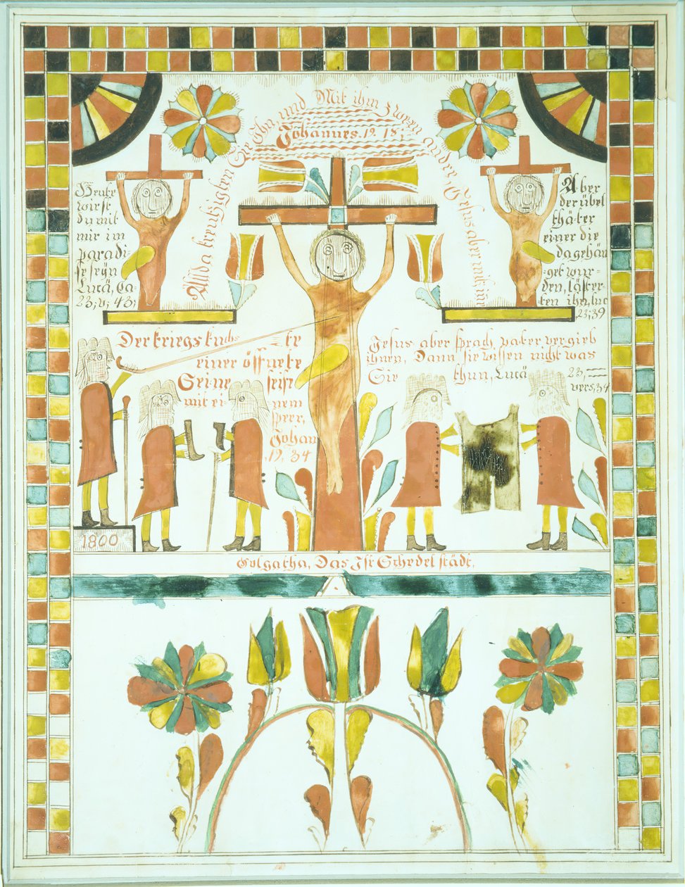 Zeichnung der Kreuzigung, 1800 von Unbekannt