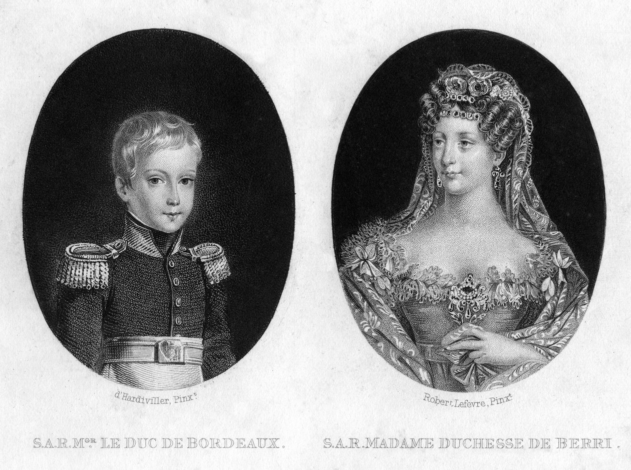 Herzog von Bordeaux und die Herzogin von Berri von Unbekannt