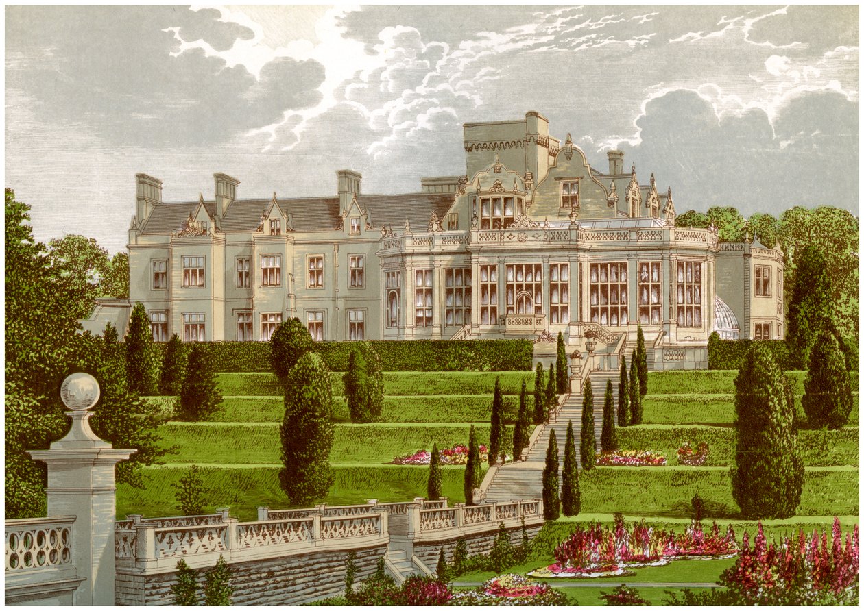 Easton Hall, Lincolnshire, Heimat von Baronet Cholmeley, um 1880 von Unbekannt