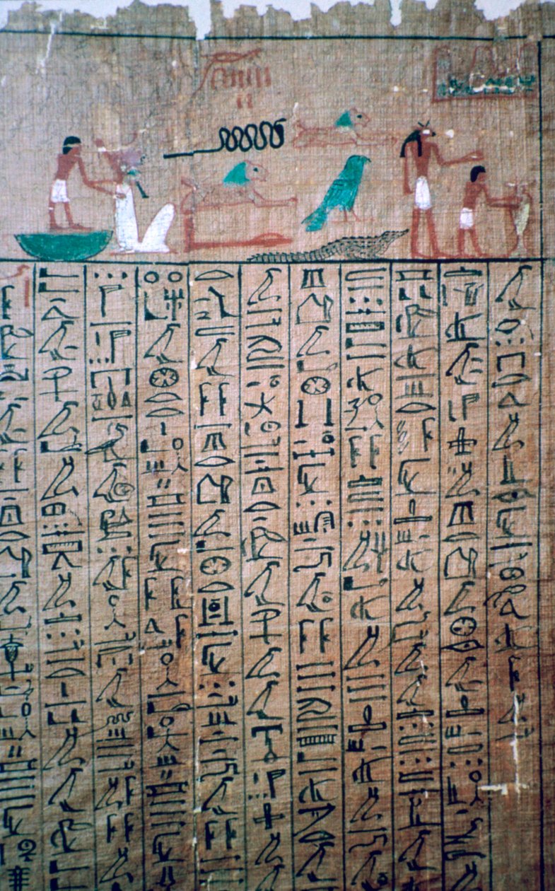 Ägyptische Hieroglyphen aus einem Totenbuch von Unbekannt