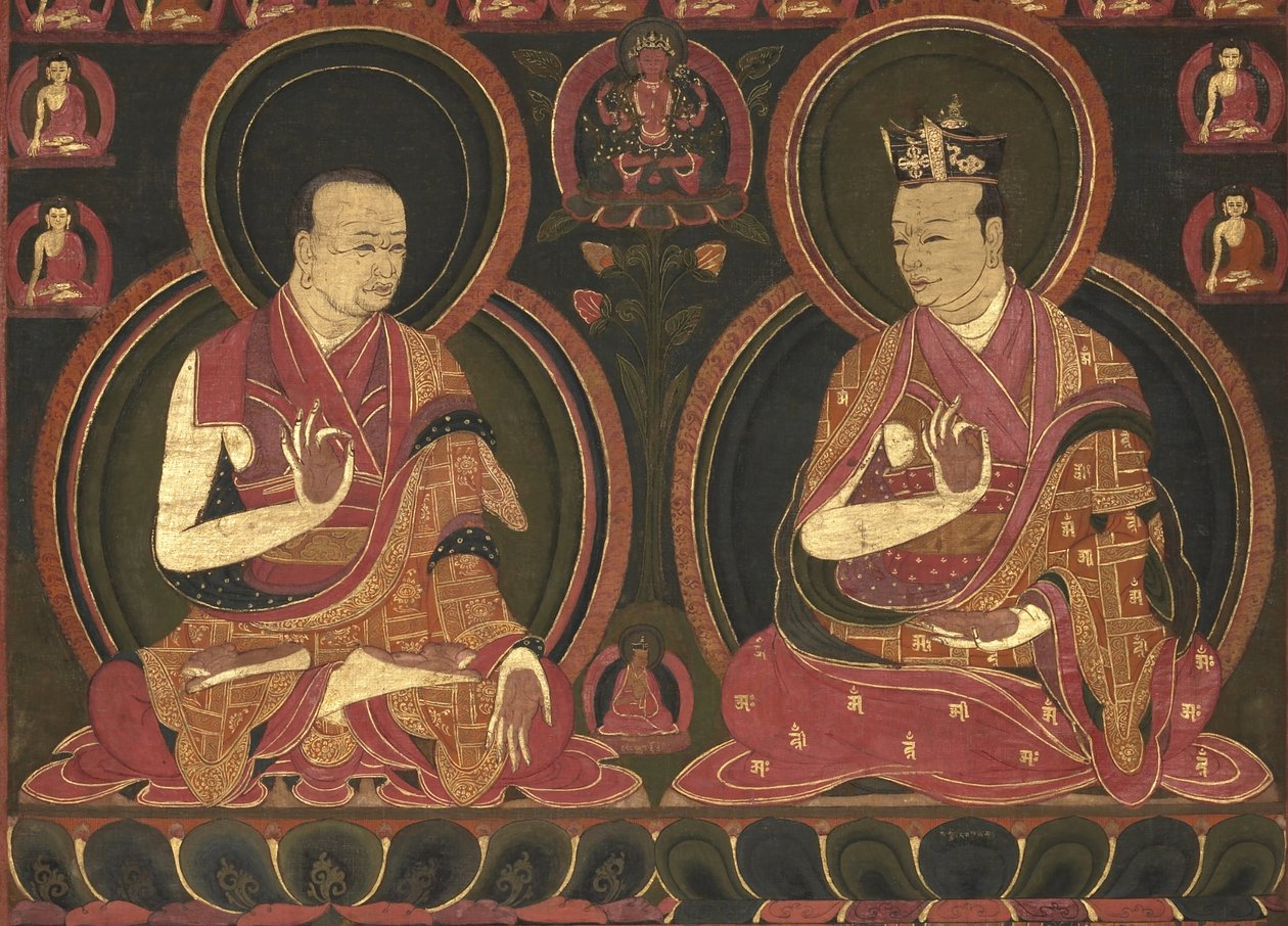 Achter Karmapa, Mikyo Dorje (1507-1554) und sein Lehrer der Erste Sangye Nyenpa von Unbekannt