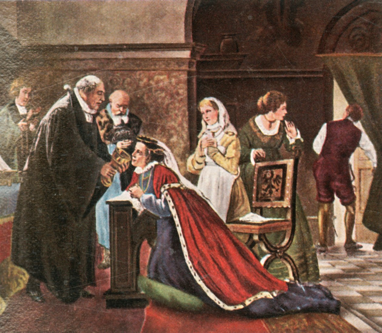 Kurfürstin Elisabeth nimmt nach dem protestantischen Gottesdienst die Kommunion, 1936 von Unbekannt