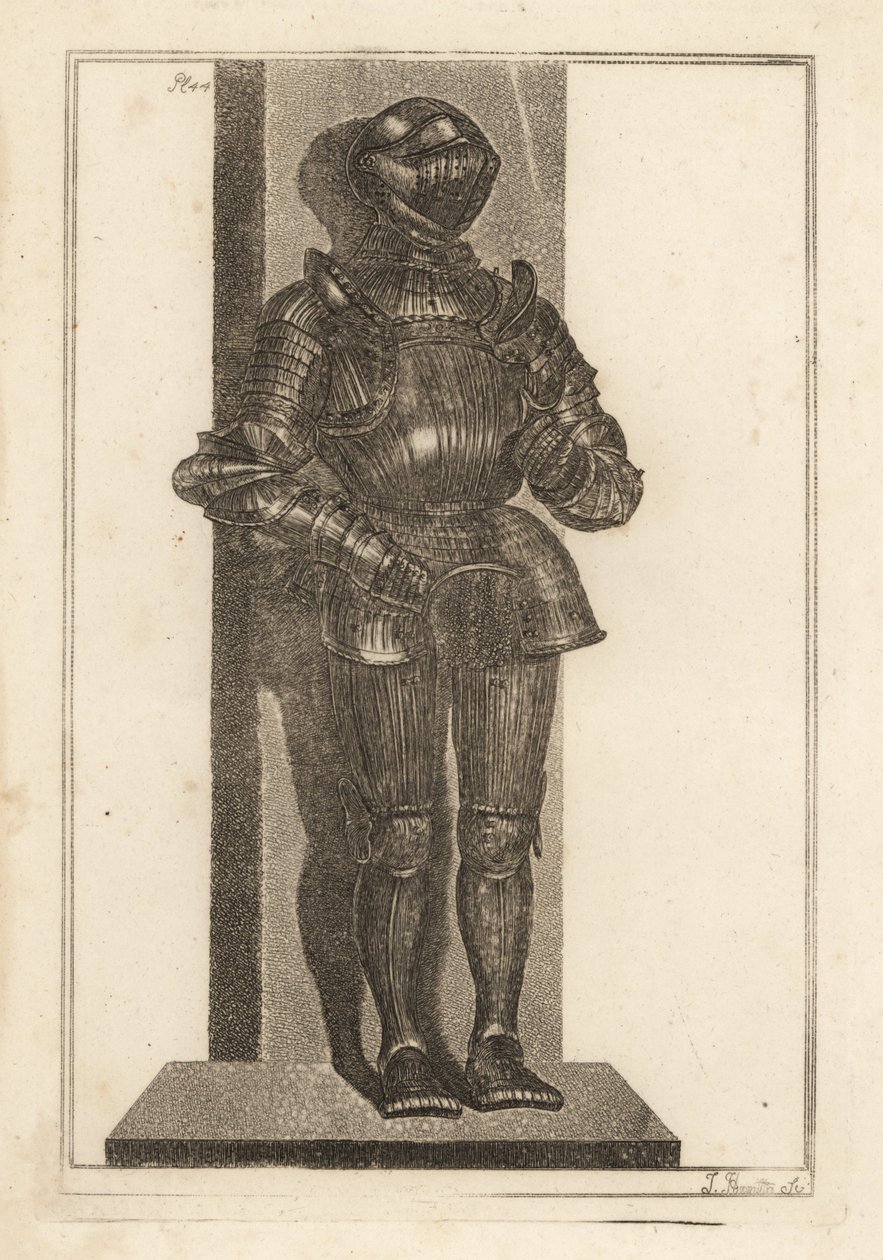 Eleganter Anzug aus geriffelter Rüstung, von Lord Warwick aus Deutschland mitgebracht von Unbekannt