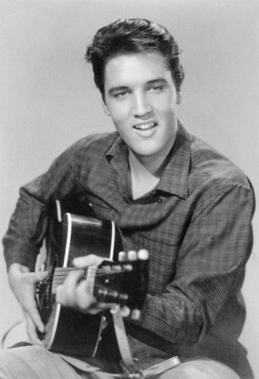 Elvis Presley, amerikanischer Sänger und Schauspieler, 1950er Jahre von Unbekannt